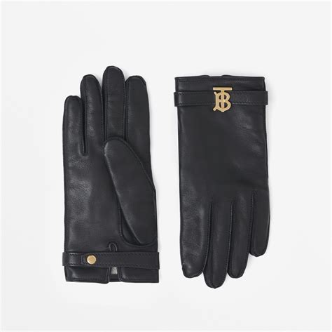 burberry lambskin knit gloves|Monogram Motif Lambskin Gloves in Black .